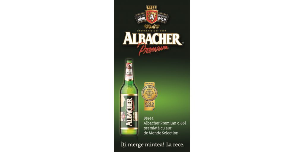 Berea Albacher Premium 0,66l premiată cu aur de Monde Selection ...
